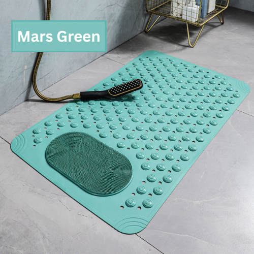 Non-Slip Bath Mat with Brush
