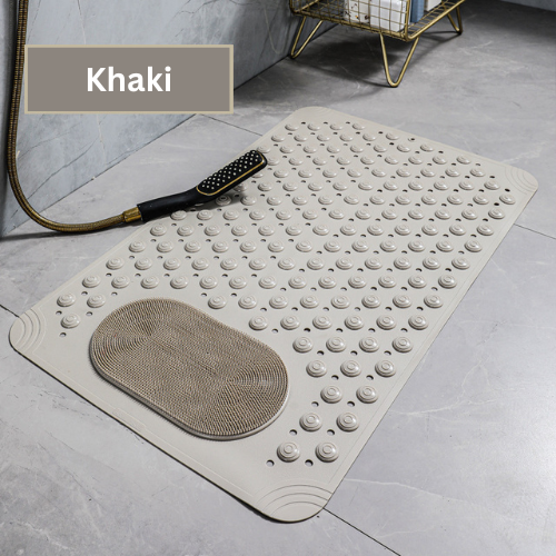 Non-Slip Bath Mat with Brush
